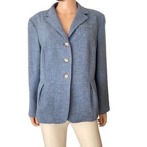 Talbots light blue wool blazer